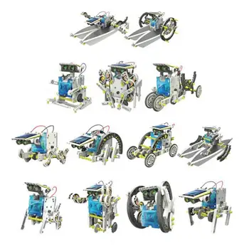 

Solar Powered Robot Kits 13 in 1 DIY Kit Educational Robot DIY Toy Assembly Toy Assembled Puzzle Toys Car Boat Blocks For Kids