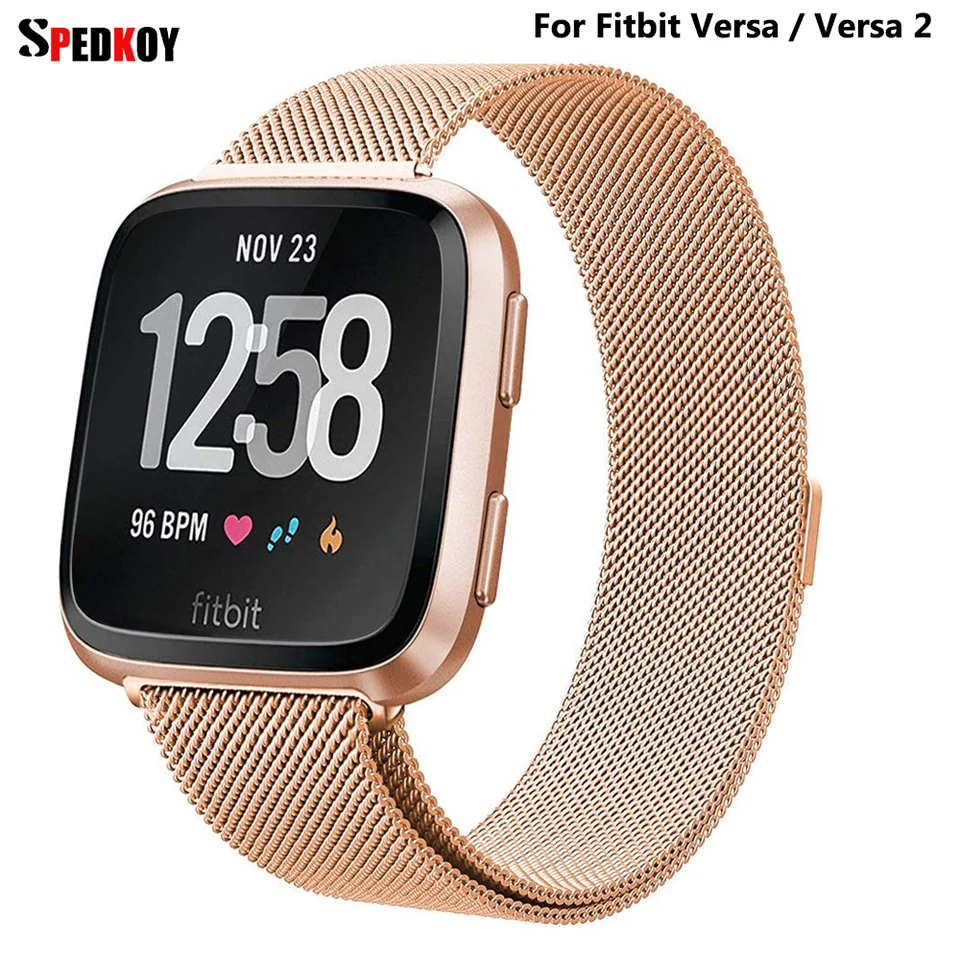fitbit stainless steel band versa