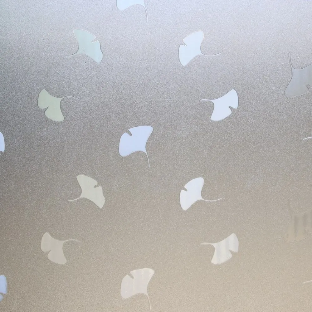 1PC Glue-Free Electrostatic Glass Window Sticker Translucent Frosted Film for Home Kitchen Bathroom Office (Ginkgo Leaves | Дом и сад
