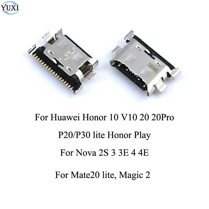 YuXi 2 шт. для Huawei Honor 10 V10 20 Pro P20 P30 Lite Mate Nova 2S 3 3E 4 4E Magic USB разъем зарядки|Шлейфы