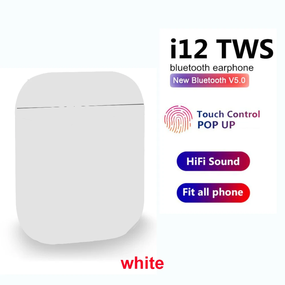 2020 new i12TWS mini wireless bluetooth headset for tablet PC mobile phone accessories Xiaomi Huawei Apple Samsung PK i14 i11
