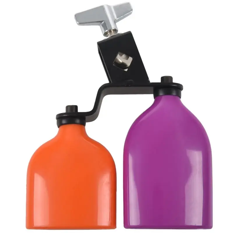 

Orange & Purple Cowbell Cow Bell Wooden Fish Cattle Bell for Cheers Sport Games Wedding Cow Bell Drums Percussion Instruments