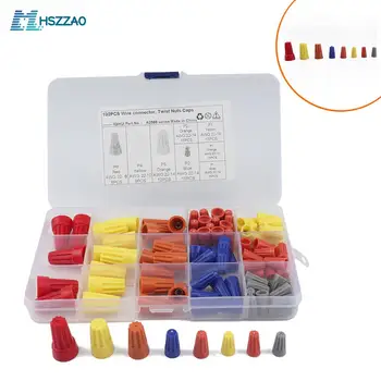 

102 Pcs Spring Spiral Crimping Cap Universal Quick Connector For Automotive Electronics Appliances etc.