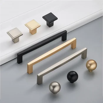 Zinc Alloy Pearl Gold Cabinet Knobs Kitchen Door Handles Drawer Cupboard Door Handle Cabinet Handles for Furniture Hardware