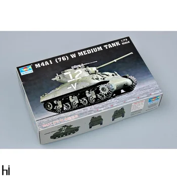 

Trumpeter 1/72 07222 M4A1 (76) W Sherman Medium Tank Plastic Assembly Model Building Kit