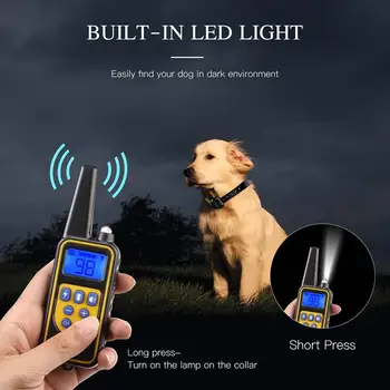 

New Rechargeable Remote Control Training Dog Night Vision Backlight Electrical Shock Ultrasonic Dog Repeller Dog Shock Collar