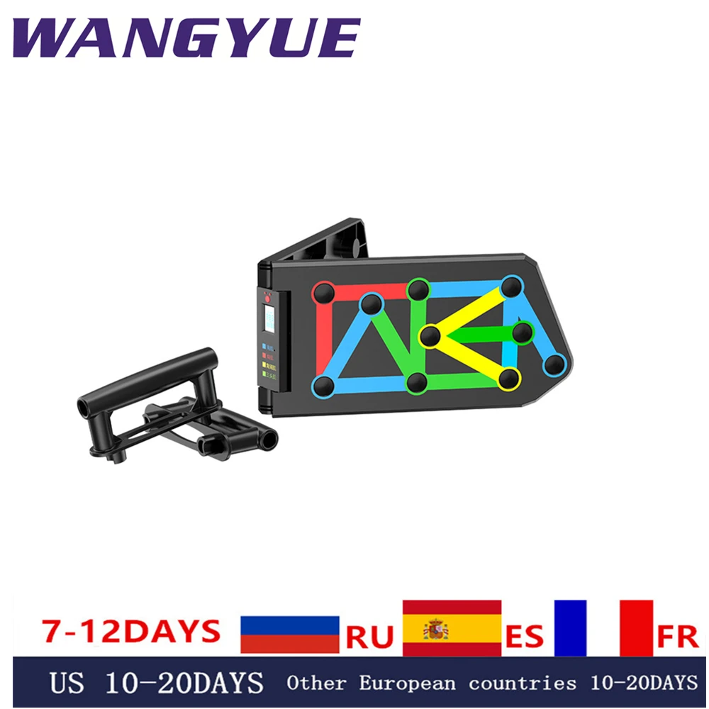 

9 in 1 Push Up Board with Instruction Print Body Building Fitness Exercise Tools Men Women Push-up Stands For GYM Body Training