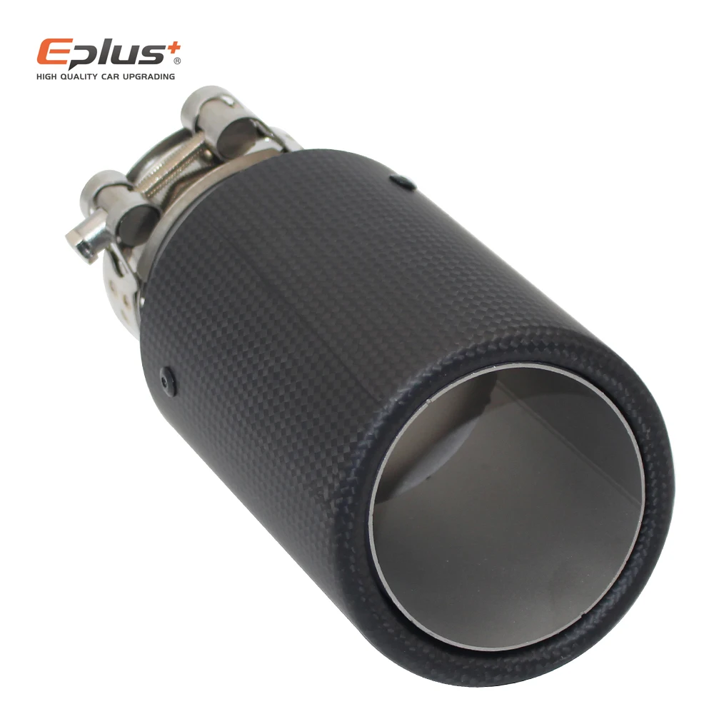 Tubo de Escape Carbono do Carro Silenciadores para Akrapovic Eplus Ponta Silenciador Matte Universal Friso Jateamento Inoxidável 8 Silenciadores