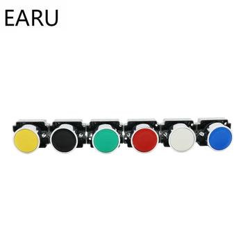 

1pc 22mm XB2-BA31 XB2-BA42 XB2-BA21 XB2-BA11 Momentary Push Button Switch 10A 600V Circular Small Size Flat Round Panel NC/NO
