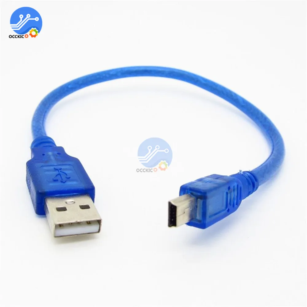 30 см мини USB кабель Mini для быстрой зарядки и передачи данных MP3 MP4 плеера цифровой