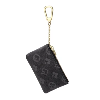 

Mini Classical Wallet Purse Brand Designer Zipper Coin Purse Leather Key Bag Unisex Leather Bag KeyChian Purse and Wallet Coin