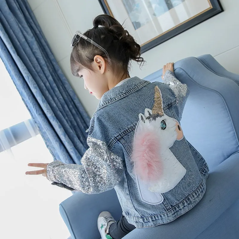 

Girls Cowboy Spring And Autumn 2018 New Style Autumn Clothing Children Korean-style Western Style Denim Top Big Boy Jacket