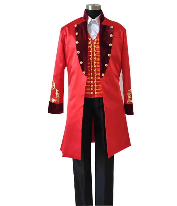 

The Greatest Showman P. T. Barnum Full Set Customized Uniforms Cosplay Costume With Hat