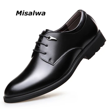 

Misalwa Classic Men Business Dress Shoes Leather Spring Autumn Well Sewn Strong Furniture Formal Derby Officer Salesman Shoes