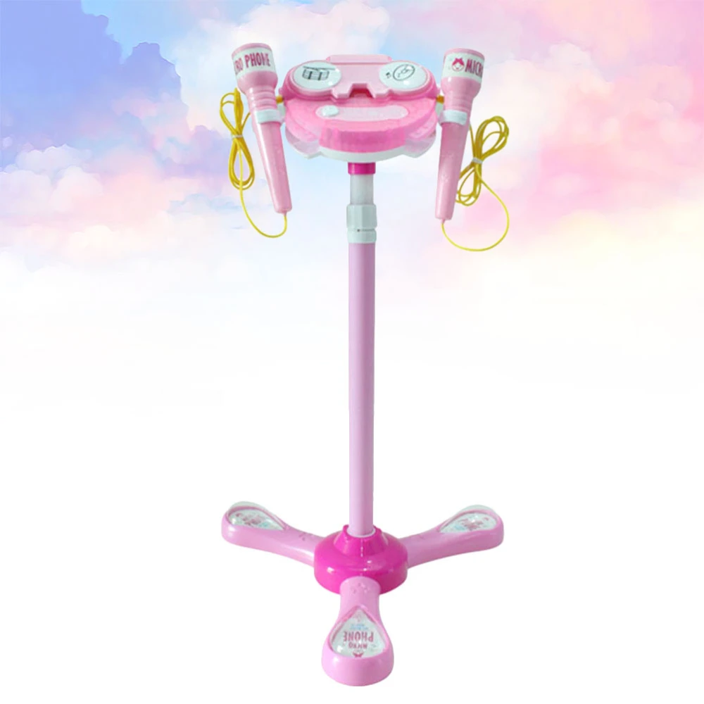Micrófonos de juguete de educación temprana iluminador micrófono de canto divertido niño Doble micrófono niña Niño (Rosa, musical de juguete| AliExpress