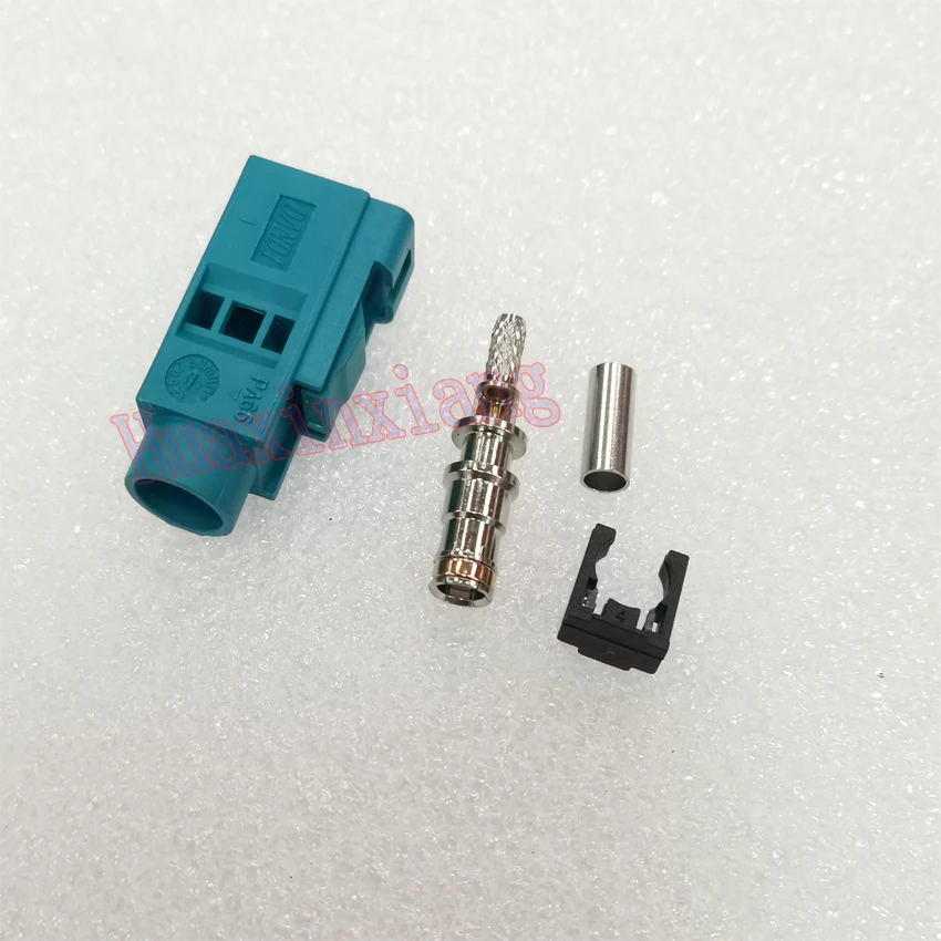 5 шт./лот Fakra-Z радио обжимной переходник с внутренней Резьбой Разъем Aqua Blue Phantom RF