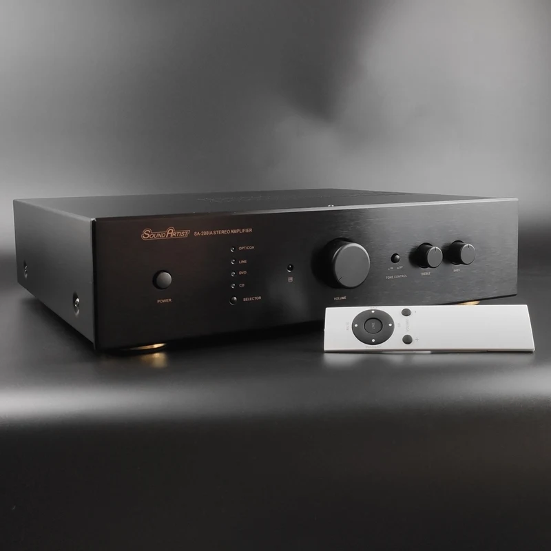 SoundArtist SA-200IA встроенный усилитель стерео усилитель HIFI аудио усилитель с пультом дистанционного управления - Color: Black