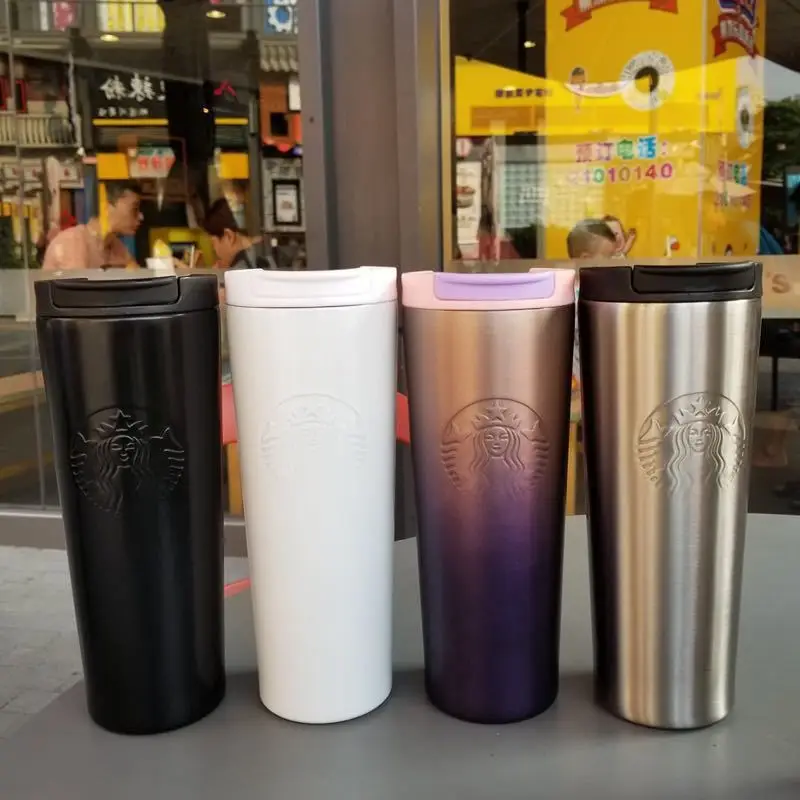 

Heat Preservation Glass Lavender Powder Violet Gradual Change Goddess Stainless Steel Coffee Accompanying Lovers Cup