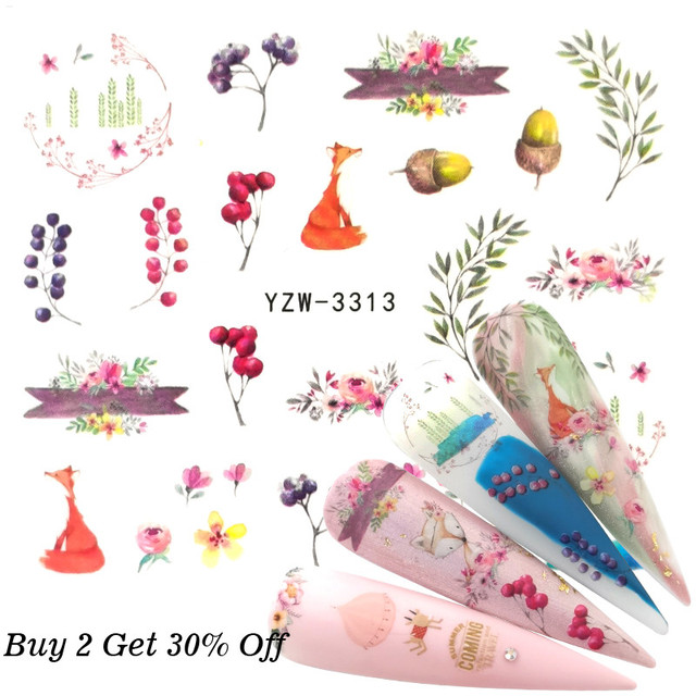 New Jewelry Nail Sticker Black Vintage Boho Style Decals Manicure Water Transfer Slider Foil Slider Decorations
