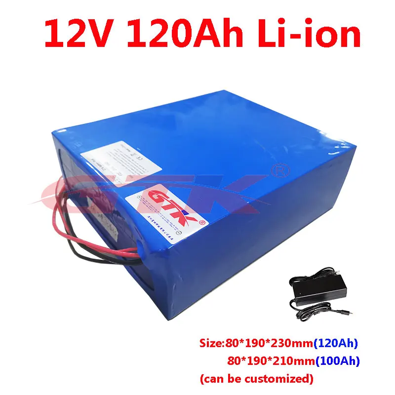 ГТК ПВХ 12V 100Ah 120Ah литий ионная батарея пакет Встроенный BMS для машина гольфа