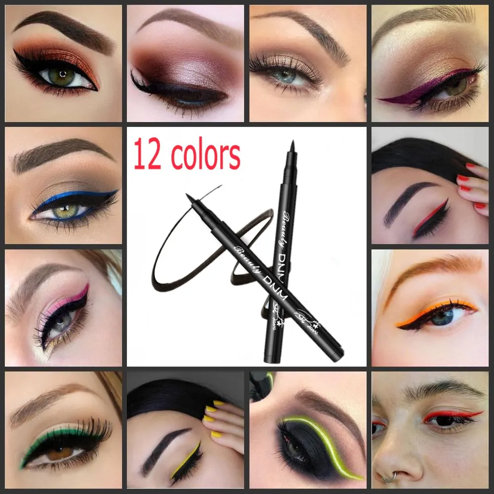 

12 colors Liquid Makeup Eyeliner Pencil Makeup Frosted Eyeliners