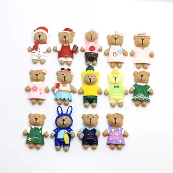 

50/100pcs Kawaii DIY Animal Bear Cartoon Resin Flat Back Cabochon Craft Decoration For Hair Bow Center