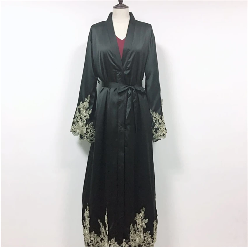 Grande Taille Robe Femme 2020 Abaya Dubai Caftan Femmes Broderie Dentelle Hijab Robe Musulmane Turc Islamique Priere Vetements Kimono Aliexpress