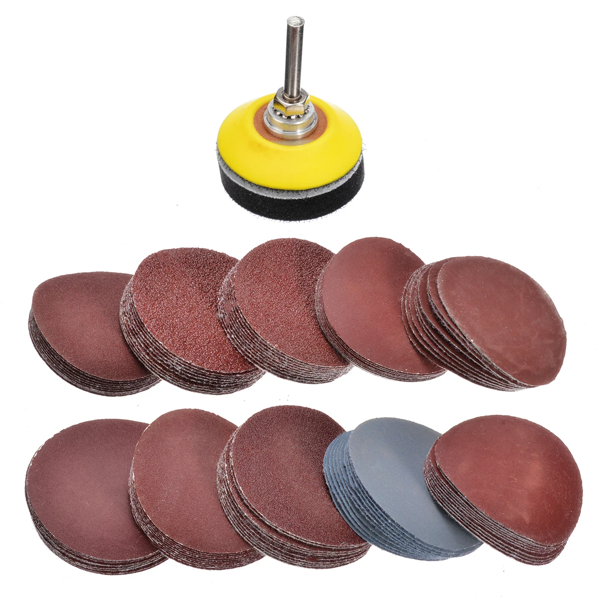 100Pcs Sanding Discs 50mm Round Polishing Sanding Pad With 1.8 inch