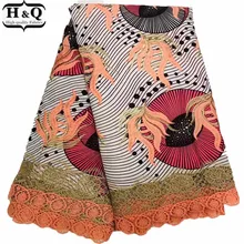 Горячая батик с кружевной тканью нигерийский гипюр восковая печать кружевной ткани африканская вышитая кружевная Ткань 6 ярдов/шт для одежды