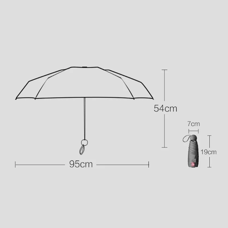 Xiaomi Youpin капсулы мини-зонт от солнца Солнцезащитная ультра легкая анти-УФ пленка небольшой карман с механизмом складывания Зонт от дождя с местом для хранения