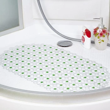 

1pc 37x66cm Anti-slip Bathroom Mat Safety Shower Bath Mat Plastic Colorful Point Bead Massage Pad Non-slip Bathtub Carpet