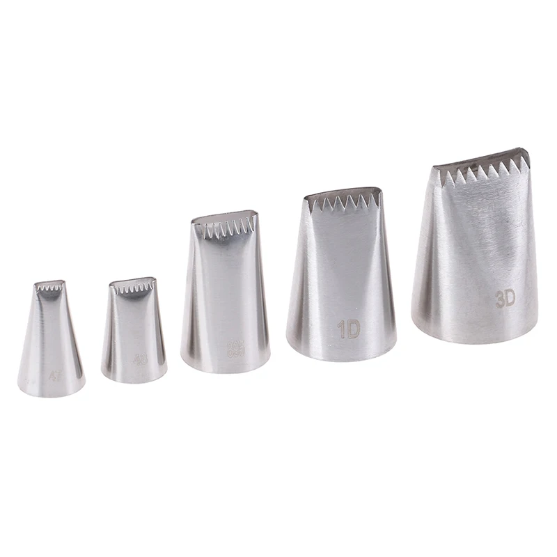 

5pcs Basket Weave Tips Icing Piping Nozzle Stainless Steel Writing Tube Nozzle