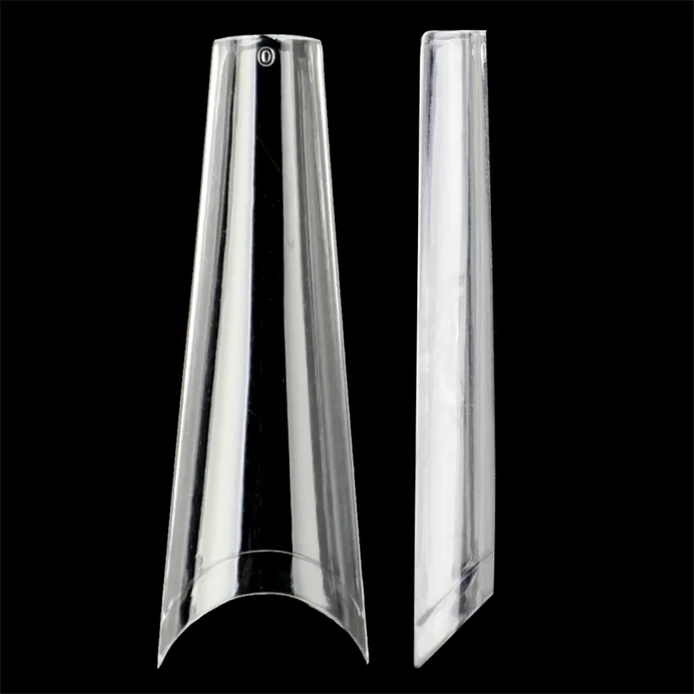 

100 Bags x 504pcs XXL Coffin Nail Tips C-curve False Nail Tips Extra Long Coffin French Style False Nails Fake Nail