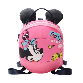 

Disney Minnie Children Backpack Kindergarten Mickey School Bag Mochila Escolar Age 1-3 Toddler Backpack Anti-lost Kids Baby Bag