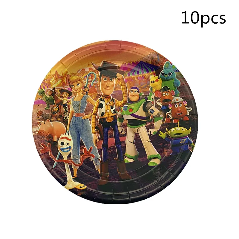 

New Toy Story 4 Party Decoration Disposable Cup Plate Tablecloth Candy Box Baby Shower Kids Birthday Party Tableware Supplies