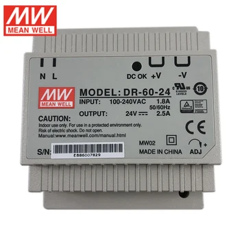 

MEAN WELL DR-60 60W 5V 12V 15V 24V DIN Rail Switching Power Supply DR-60-5 DR-60-12 DR-60-15 DR-60-24 Meanwell Din rail module