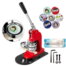 Máquina fabricante de perfurar emblema 58mm, máquina com 100 círculo, peças de botão e cortador de papel, papel de fotografia, frete grátis