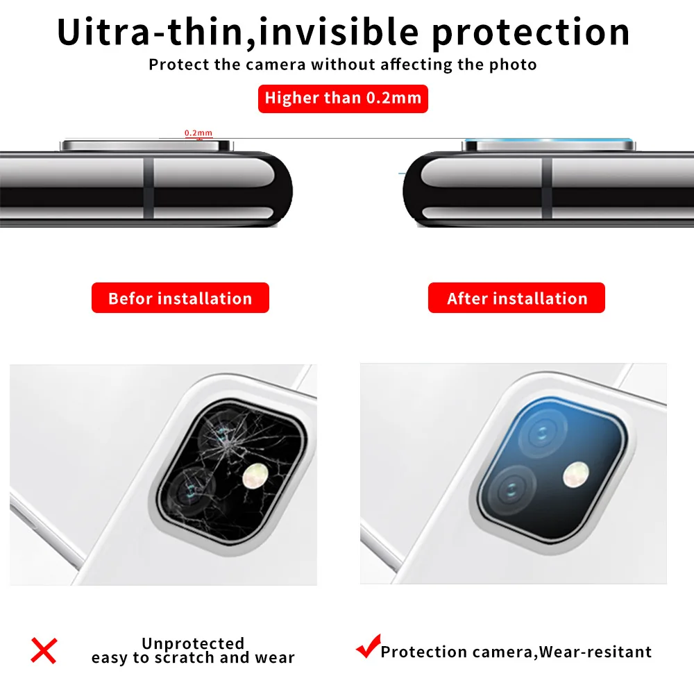 Kamera Objektiv Glas Für IPhone 11 Pro Max Screen Protector Stoßfest Volle Kleber Kamera Objektiv P