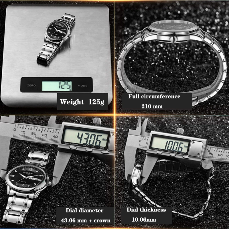 KAXILO Latest Couple Waterproof Quartz Watch Calendar Week Display Luminous Pointer Unisex Watches relogio feminino