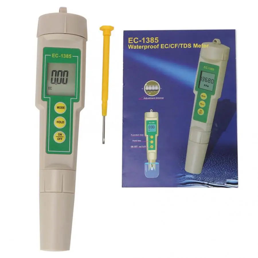 Hot Sale PH Meter 3 In1 EC/CF/TDS Tester/Water Quality Conductivity Tester Platinum Graphite Sensor Analyzer | Инструменты
