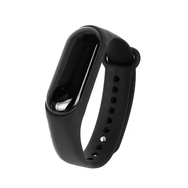 M3 Led Wristwatch Fitness Color Screen Smart Sport Bracelet Activity Running Tracker Heart Rate for Men Women Silicone Watch black