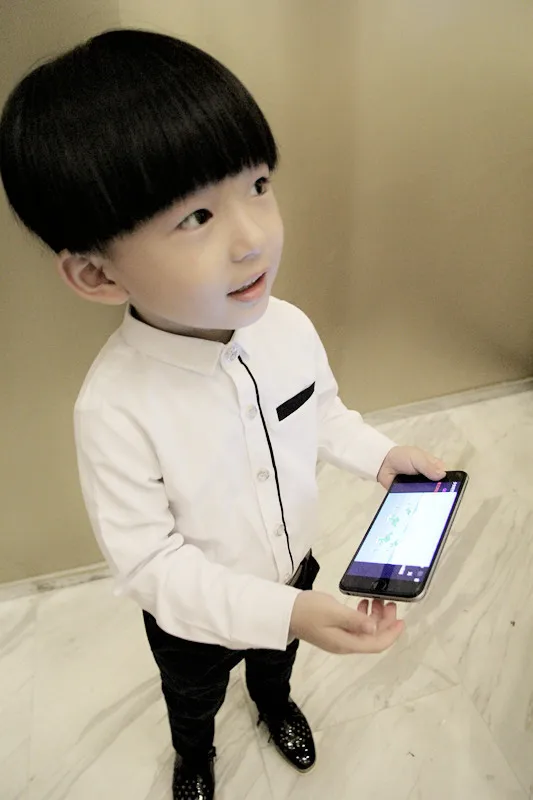 Childrenswear BOY'S Shirt Pure Cotton New Style Spring And Autumn Korean-style Long Sleeve CHILDREN'S Shirt Winter plus Vel