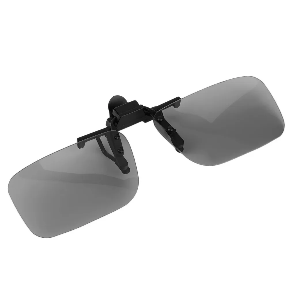 1Pcs Clip On type Passive Circular Polarized 3D Glasses Clip for 3D TV Movie Cinema Professional 3D Light Weight