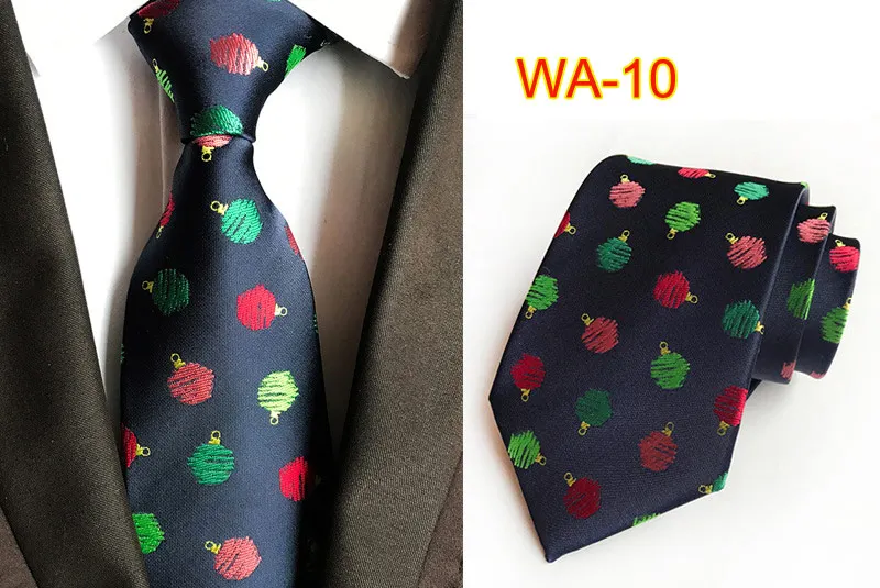 2019 Новый Классический 8 см Новогодние галстуки для мужчин Санта Клаус Рождественская елка Gravatas тканый галстук, жаккардовый галстук в