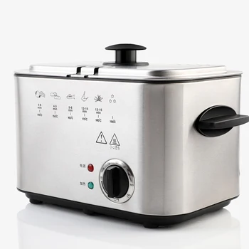 1.2L Electric Fryer Household Constant Temperature Mini Multi-Function Rectangular Chicken Wings Small Electric 1