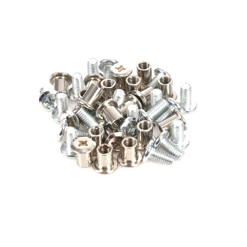 

20 sets M6 Rivet Phillip Head Barrel Nuts Countersunk Screw Bolts Silver