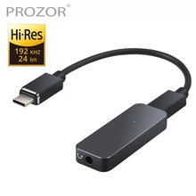 Prozor Тип C до 3,5 мм ЦАП конвертер портативный усилитель для наушников адаптер для наушников 192 кГц USB C ЦАП усилитель для наушников