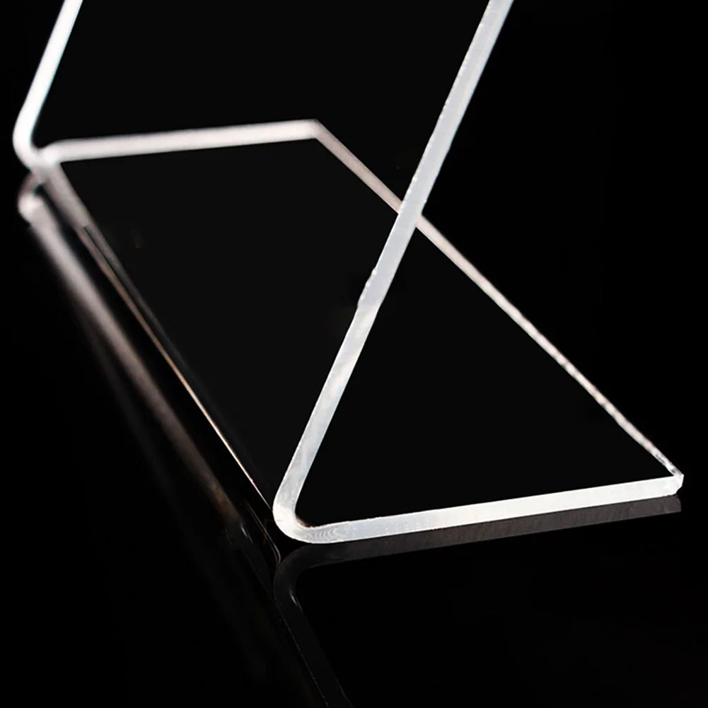 Display Stand 1Pc Portable Acrylic Clear Desktop Sign Labels Price Name Card Tag Stand Rack adjustable display stand