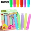 6Pcs Big Luminous Pop Tubes Gifts box Sensory Fidget Toy kit Stress Relieve Autism Anti Stress Plastic Bellows for Child Squeeze 1