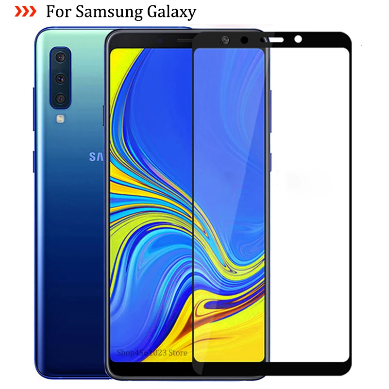 Защитное стекло Закаленное для Samsung Galaxy A7 2018 | Мобильные телефоны и аксессуары